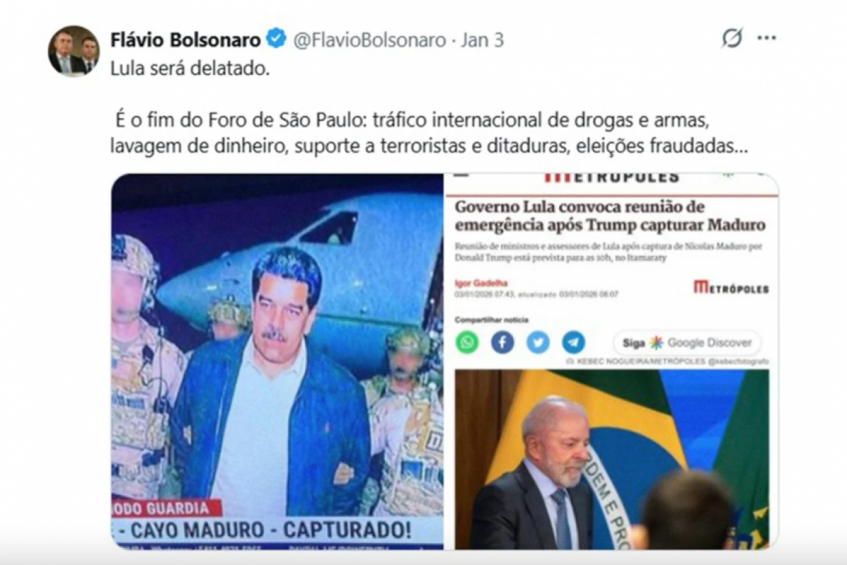 Moraes manda apurar se Flávio cometeu crime contra Lula