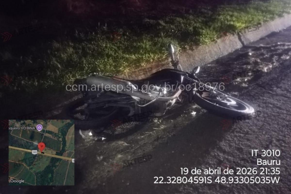 Motociclista morre após cair e ser atingido por carros em rodovia