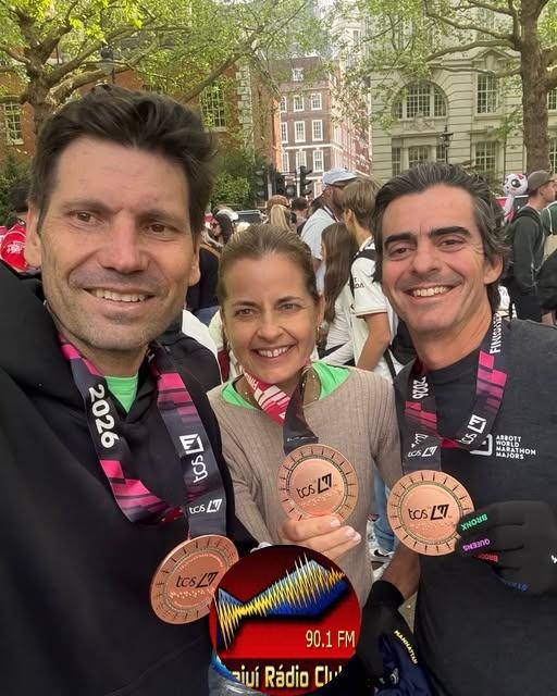Pirajuienses Casseano e Alessandra Ortega participaram das maratonas de Boston e Londres