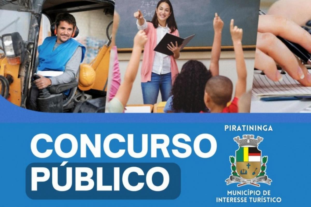 Prefeitura de Piratininga abre concurso para diversos cargos