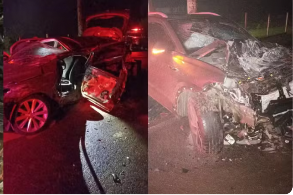 Tragédia na SC-355 mata casal, 2 filhos e amigo