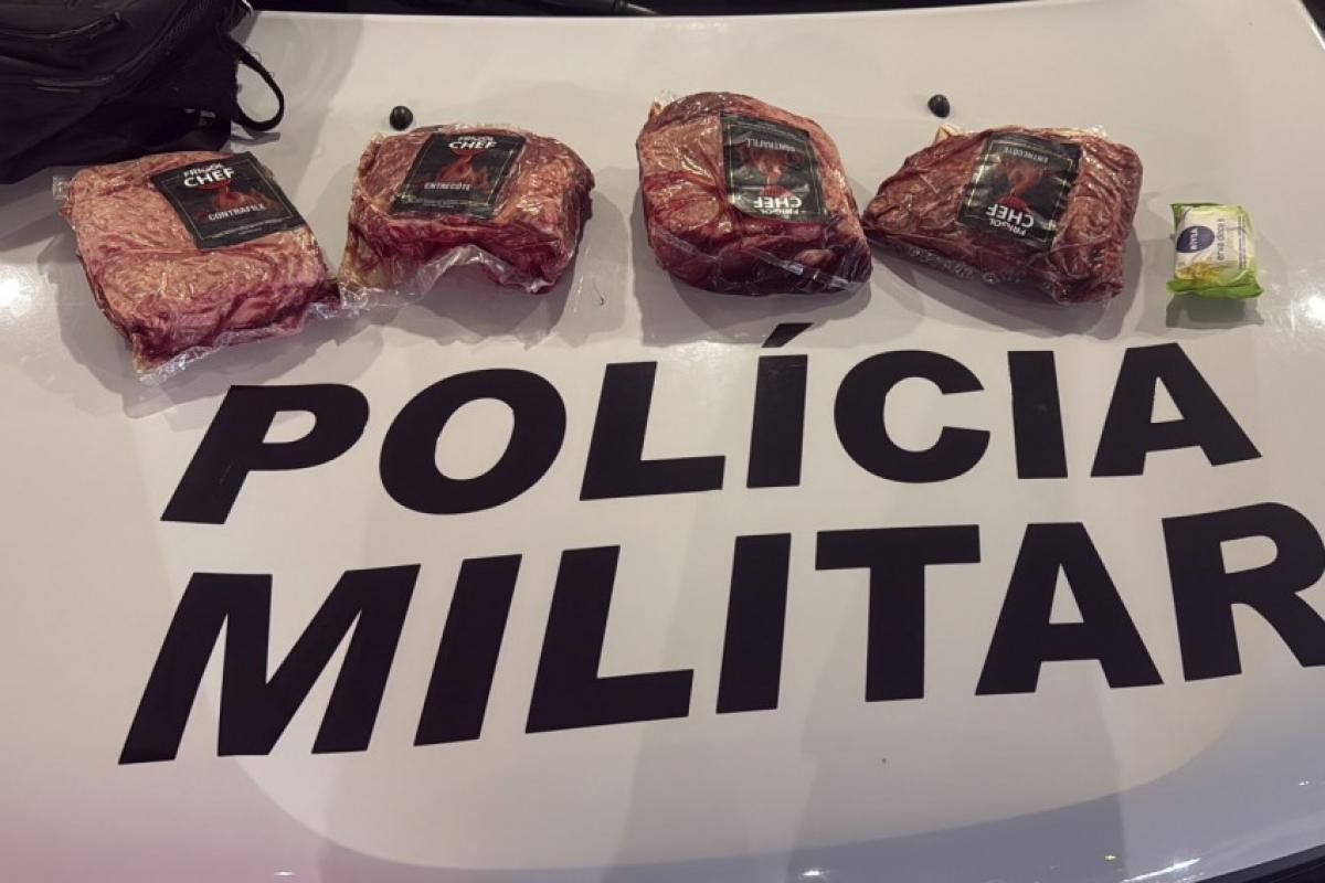 Bauru: homem é detido tentando furtar pacotes de carne de mercado