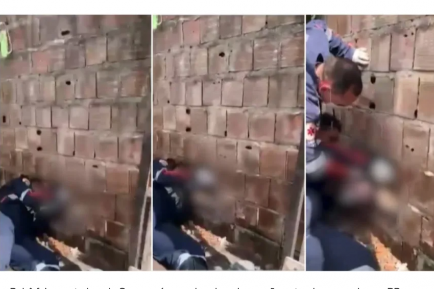 Morre recém-nascido resgatado entre muros de casas