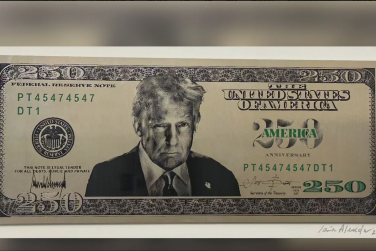 Tesouro confirma projeto de nota de US$250 com imagem de Trump