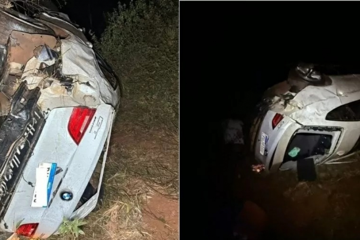 BMW cai em ribanceira e deixa cinco mortos em Minas Gerais