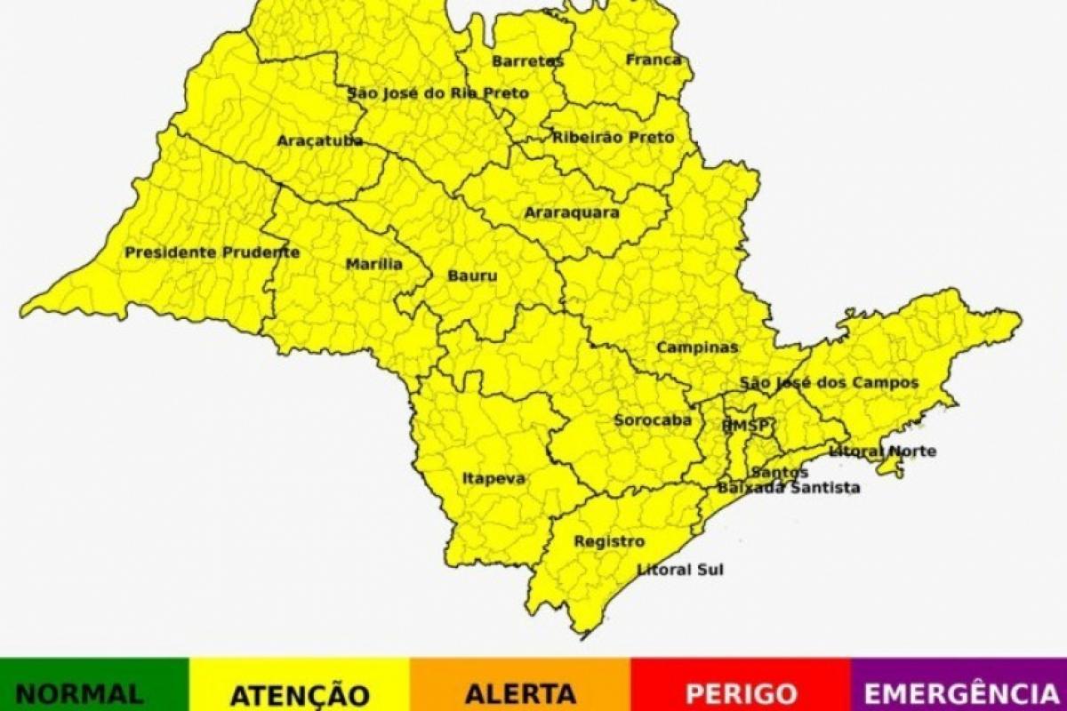 Defesa Civil envia alerta para chuva forte até domingo (14)