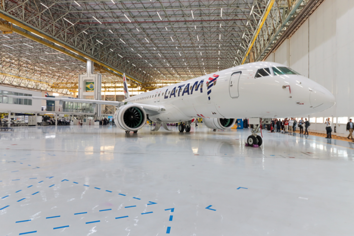 Latam revela 1º E195-E2 da Embraer de pacote de US$ 2,1 bilhões