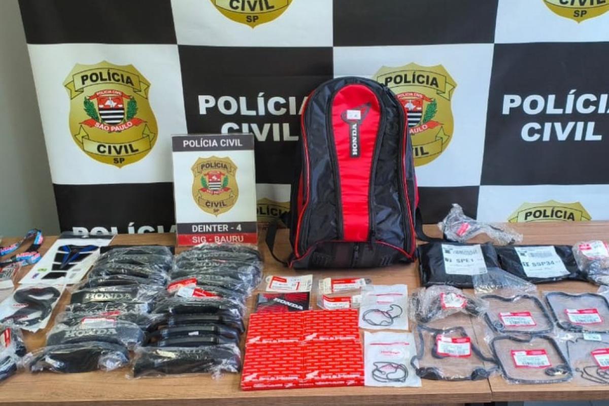 Polícia Civil de Bauru apreende peças suspeitas de falsificação