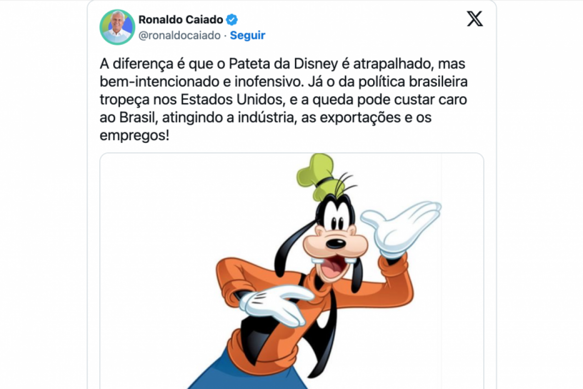 Caiado chama Eduardo Bolsonaro de 'Pateta' durante bate-boca