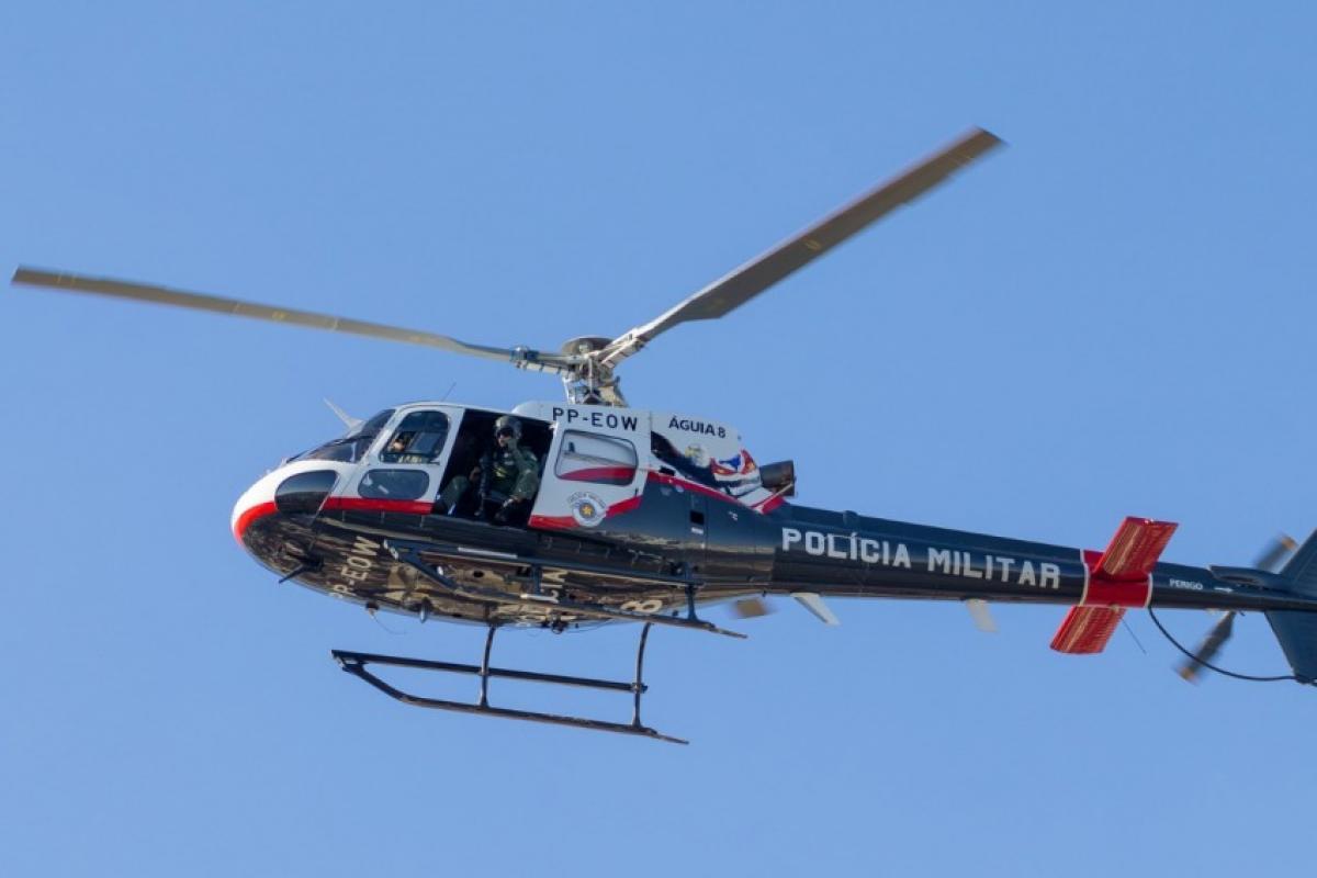Helicóptero Águia da PM de Bauru sofreu acidente em Pederneiras