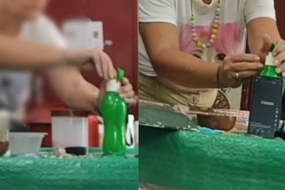 Mercúrio na água: artesã filmou suspeita em ação
