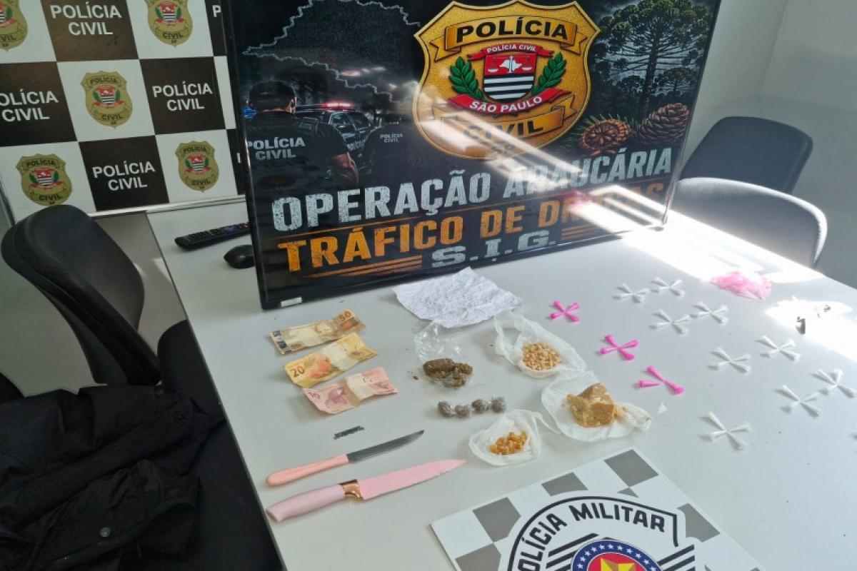 Operação conjunta prende 5 pessoas com drogas em Dois Córregos