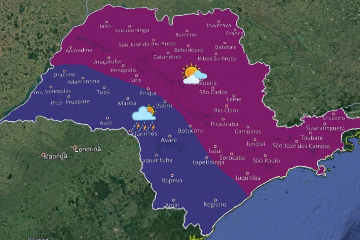 Região de Bauru terá nova frente fria no meio de semana; previsão