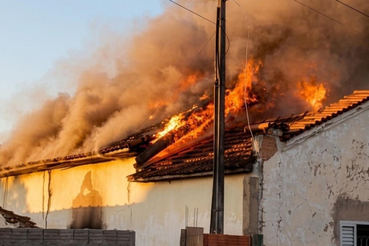 Casa é destruída por fogo em Bauru; VÍDEO