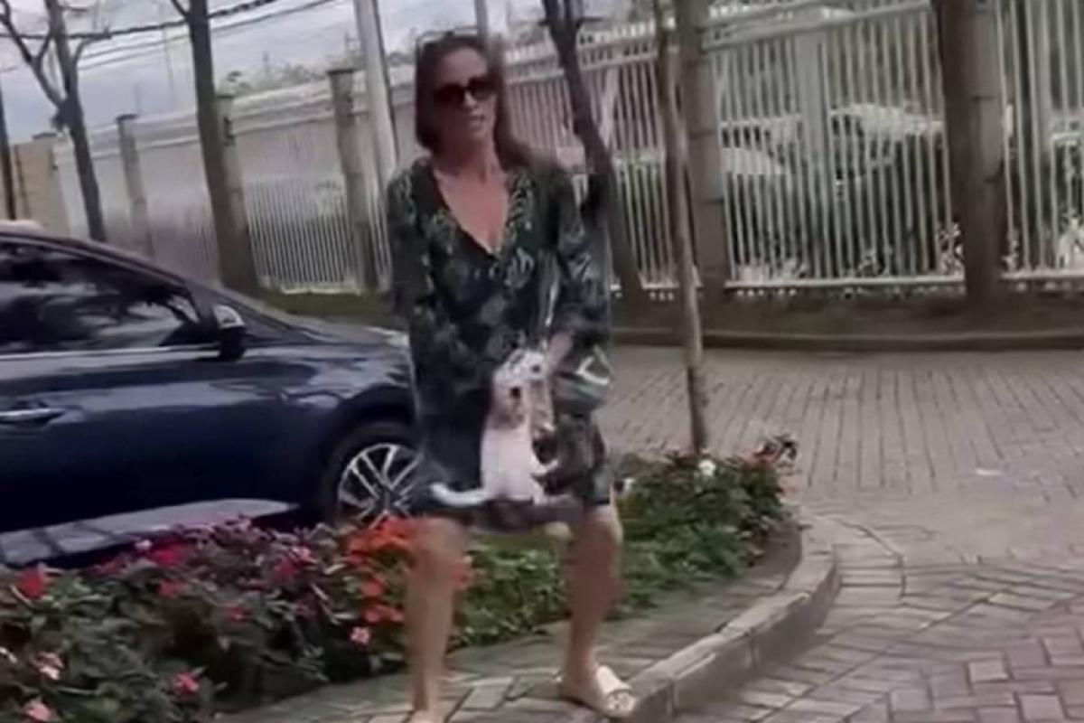 Mulher é presa após ser filmada maltratando cachorro