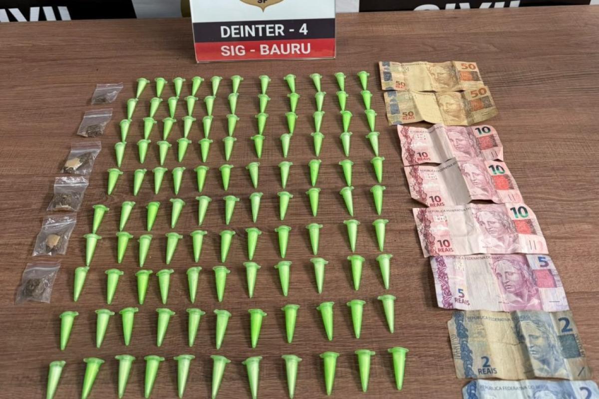 Bauru: mulher é flagrada por policiais entregando droga a usuário