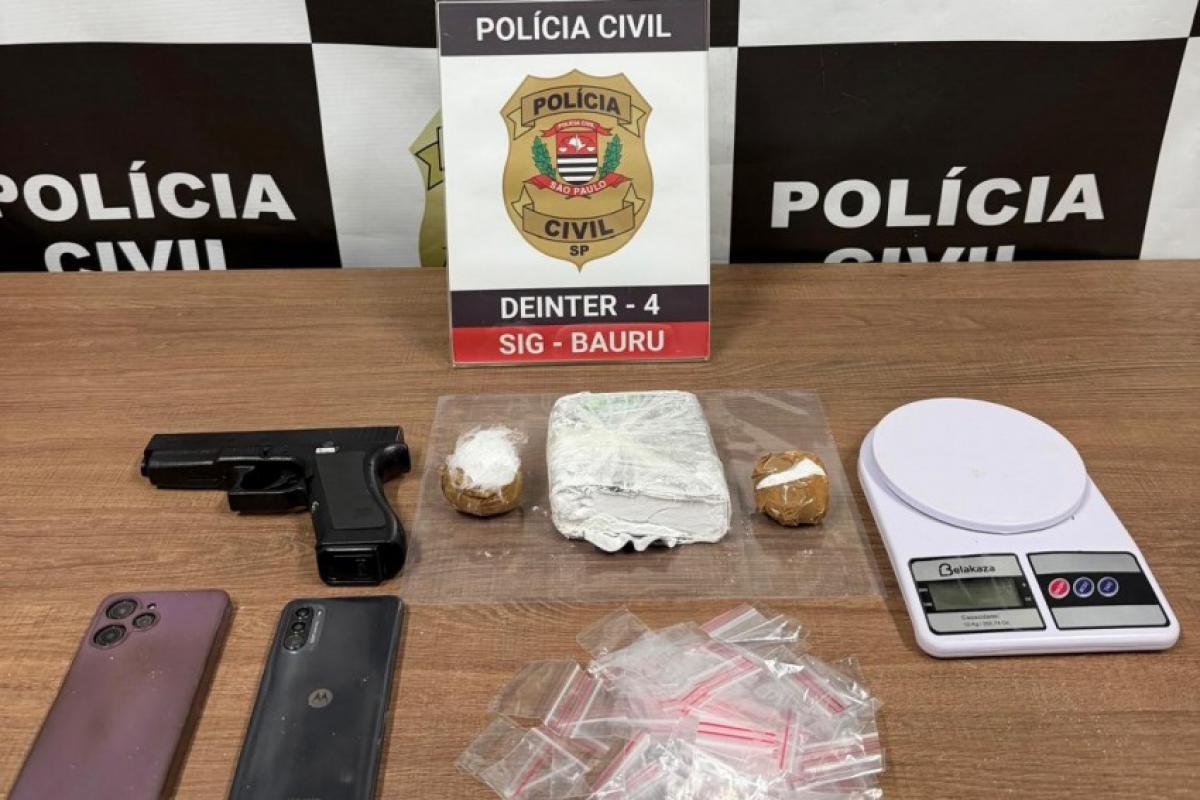 Homem joga porção bruta de cocaína no vizinho e é preso em Bauru